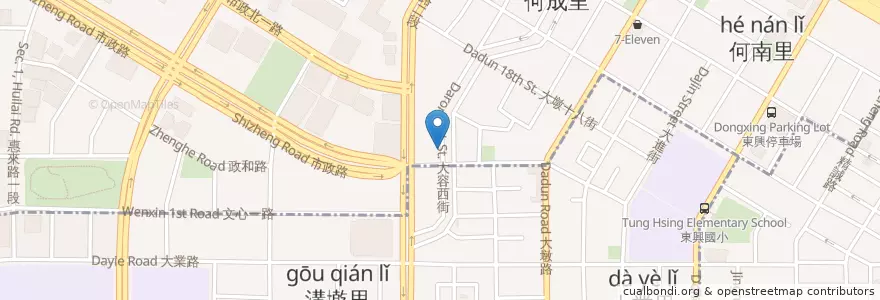 Mapa de ubicacion de 阿彌陀佛愛你喔！ 素食 en تایوان, تایچونگ, 南屯區.