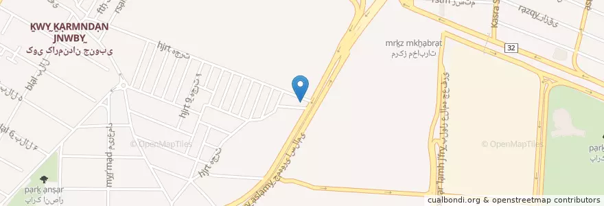 Mapa de ubicacion de بستنی نعمت en إیران, محافظة ألبرز, شهرستان کرج, بخش مرکزی شهرستان کرج, کرج.
