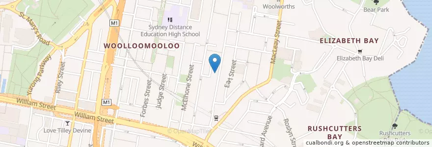 Mapa de ubicacion de Café Holm Expresso food catering en オーストラリア, ニューサウスウェールズ, Council Of The City Of Sydney, Sydney.