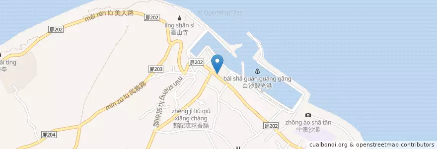 Mapa de ubicacion de 回琉麵館 en Tayvan.