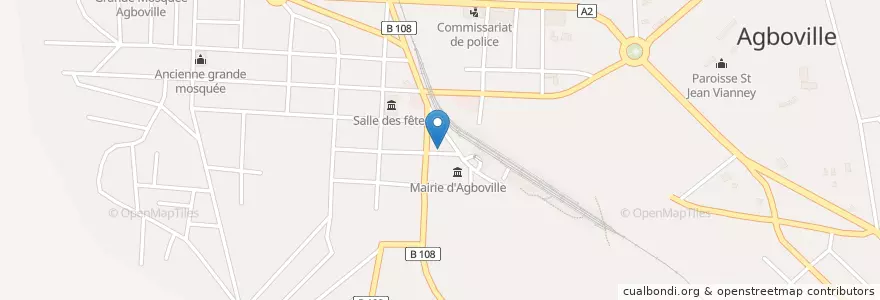 Mapa de ubicacion de Banque Atlantique en Costa De Marfil, Lagunes, Agnéby-Tiassa.