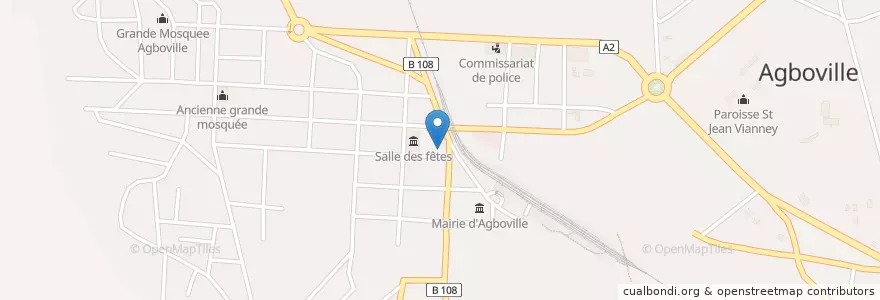 Mapa de ubicacion de Esperance Transport d'Agboville en Кот-Д’Ивуар, Lagunes, Agnéby-Tiassa.