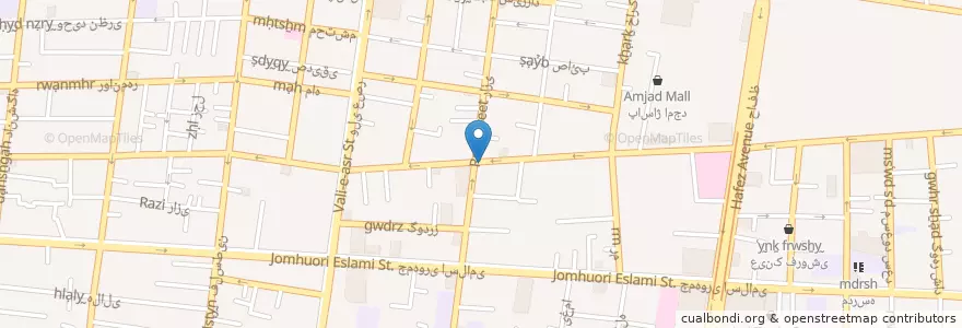 Mapa de ubicacion de کافه موئل en Iran, Téhéran, شهرستان تهران, Téhéran, بخش مرکزی شهرستان تهران.