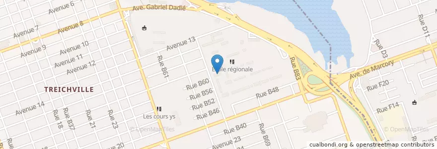 Mapa de ubicacion de Epp Diasso en 科特迪瓦, 阿比让, Treichville.