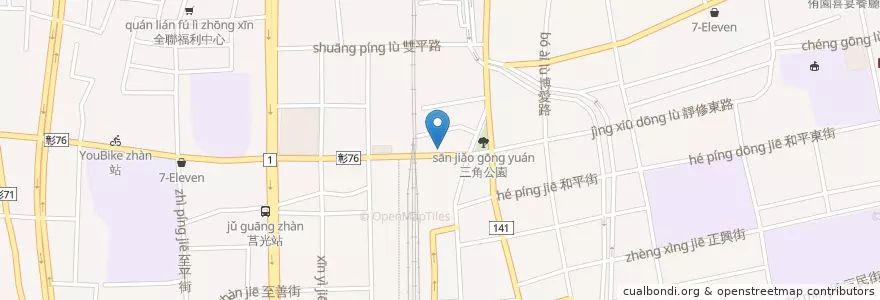 Mapa de ubicacion de 食全滷味 en Taiwan, 臺灣省, Changhua, 員林市.