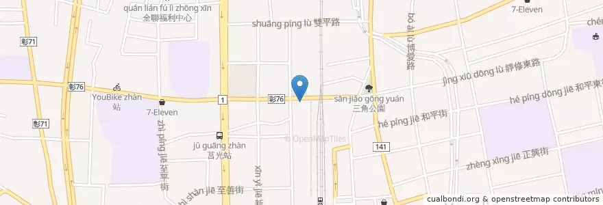 Mapa de ubicacion de 吉品鐵板燒 en تایوان, 臺灣省, شهرستان جانگوآ, 員林市.
