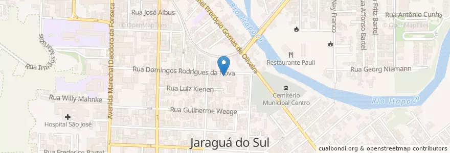 Mapa de ubicacion de Zabú café en Brasilien, Süden, Santa Catarina, Região Geográfica Intermediária De Joinville, Microrregião De Joinville, Jaraguá Do Sul.