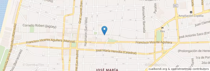 Mapa de ubicacion de Pizza Food Stall en Куба, Сантьяго-Де-Куба, Santiago De Cuba, Ciudad De Santiago De Cuba.