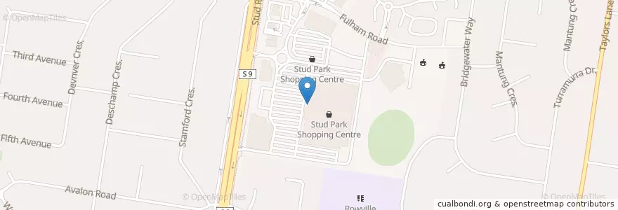 Mapa de ubicacion de Gloria Jeans en Avustralya, Victoria, City Of Knox.