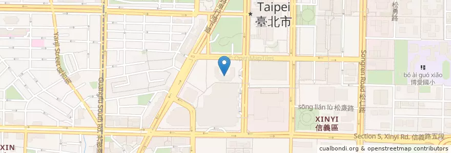 Mapa de ubicacion de 迎賓廊 en Taiwan, 新北市, Taipei, 信義區.