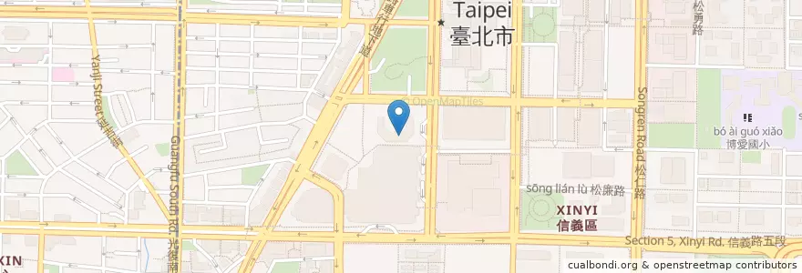 Mapa de ubicacion de 凱菲屋Cafe en تايوان, تايبيه الجديدة, تايبيه, 信義區.