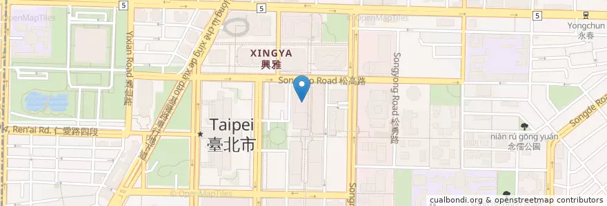 Mapa de ubicacion de 三井cuisine M en تايوان, تايبيه الجديدة, تايبيه, 信義區.