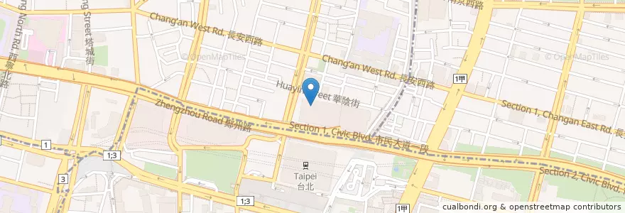 Mapa de ubicacion de 非常南洋非常娘惹 en Taïwan, Nouveau Taipei, Taipei.