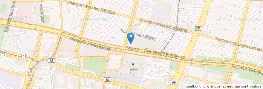 Mapa de ubicacion de 開飯川食堂 en 臺灣, 新北市, 臺北市.