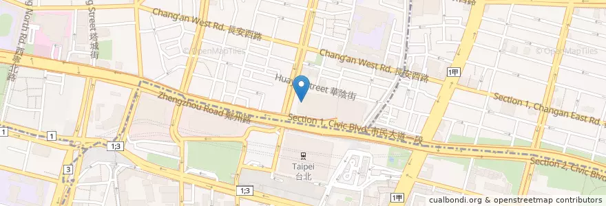 Mapa de ubicacion de Izumi Curry en 臺灣, 新北市, 臺北市.