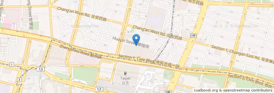Mapa de ubicacion de 海底撈火鍋 en Taiwan, New Taipei, Taipei.