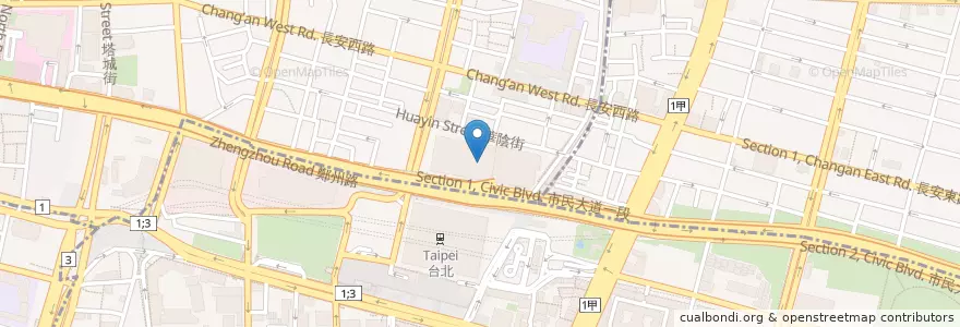 Mapa de ubicacion de Ootoya en تايوان, تايبيه الجديدة, تايبيه.