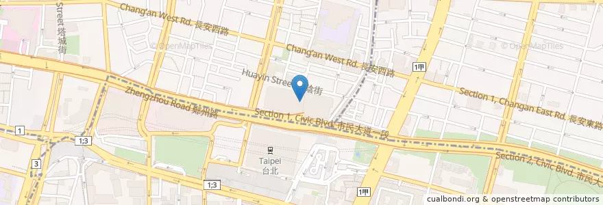Mapa de ubicacion de 晶湯匙 en 타이완, 신베이 시, 타이베이시.