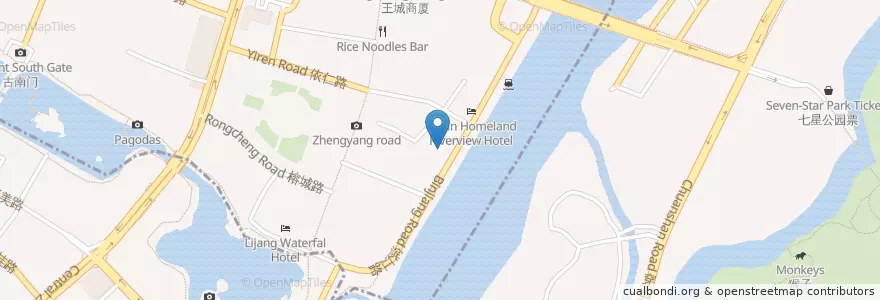 Mapa de ubicacion de 国泰中餐厅 en 中国, 广西壮族自治区, 桂林市.
