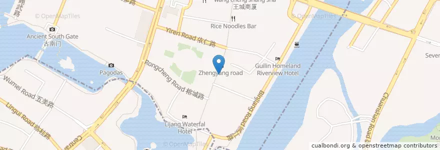 Mapa de ubicacion de 味香馆 en 中国, 広西チワン族自治区, 桂林市.