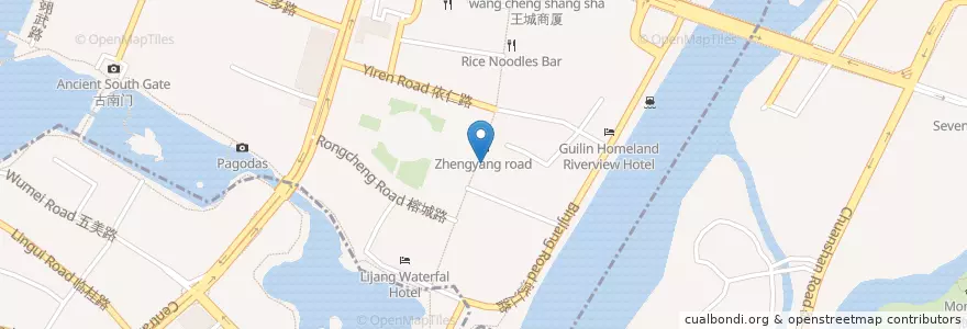 Mapa de ubicacion de One · Line 线 en Китай, Гуанси-Чжуанский Автономный Район, 桂林市.