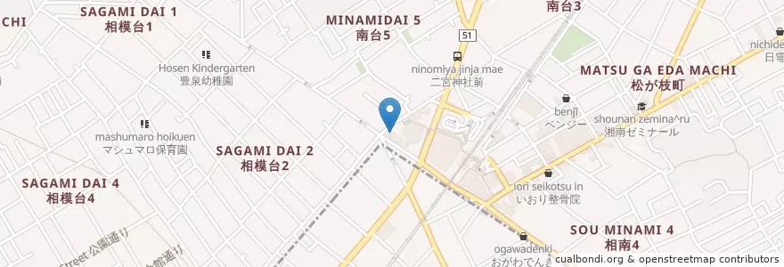 Mapa de ubicacion de ガスト en 日本, 神奈川県, 相模原市, 南区.