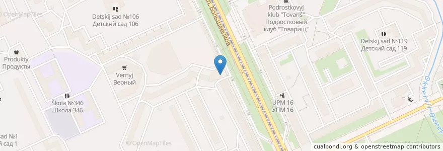 Mapa de ubicacion de Мама Рома en ロシア, 北西連邦管区, レニングラード州, サンクト ペテルブルク, Невский Район, Невский Округ.