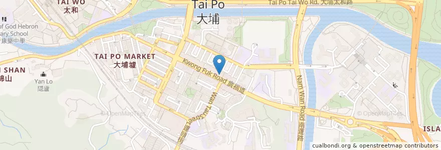 Mapa de ubicacion de 133 en 중국, 홍콩, 광둥성, 신제, 大埔區 Tai Po District.