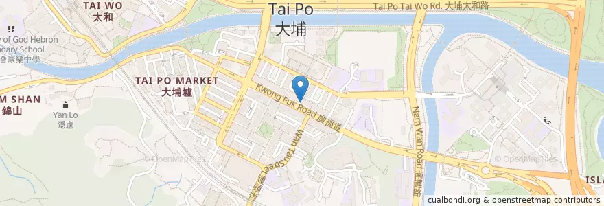 Mapa de ubicacion de 海棠餐廳小食 en 中国, 香港 Hong Kong, 广东省, 新界 New Territories, 大埔區 Tai Po District.