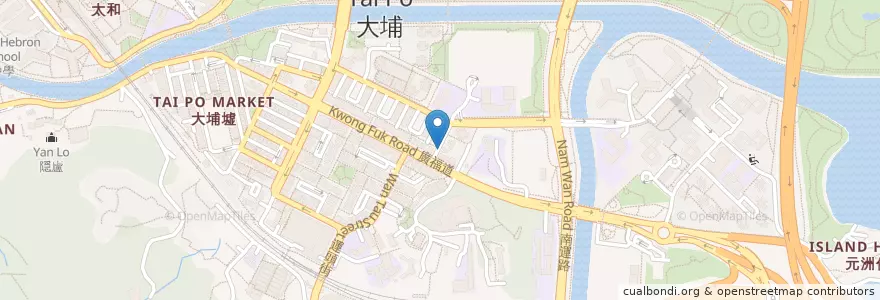 Mapa de ubicacion de The Cowboy House en 中国, 香港, 广东省, 新界, 大埔區.