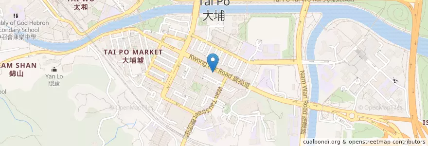 Mapa de ubicacion de 富健醫務中心 en چین, هنگ‌کنگ, گوانگ‌دونگ, 新界 New Territories, 大埔區 Tai Po District.