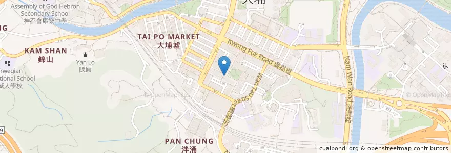 Mapa de ubicacion de ICBC en الصين, هونغ كونغ, غوانغدونغ, الأقاليم الجديدة, 大埔區 Tai Po District.