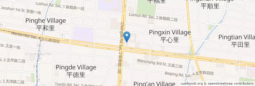 Mapa de ubicacion de Gogoro 電池交換站 en 台湾, 台中市, 北屯区.