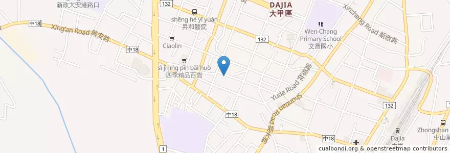 Mapa de ubicacion de Gogoro 電池交換站 en Taiwan, Taichung, Dajia District.