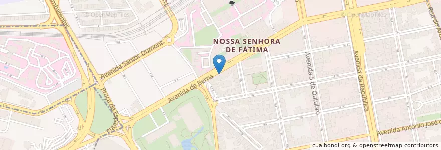 Mapa de ubicacion de Pastelaria Pato Real en 포르투갈, Área Metropolitana De Lisboa, Lisboa, Grande Lisboa, 리스본, Avenidas Novas.