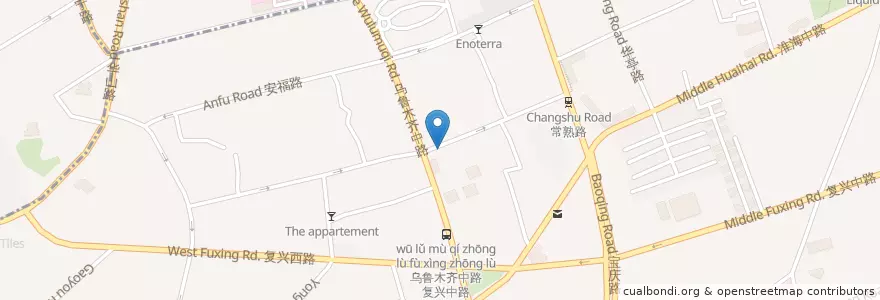 Mapa de ubicacion de Miss Fu in Chengdu Bar en 중국, 상하이.