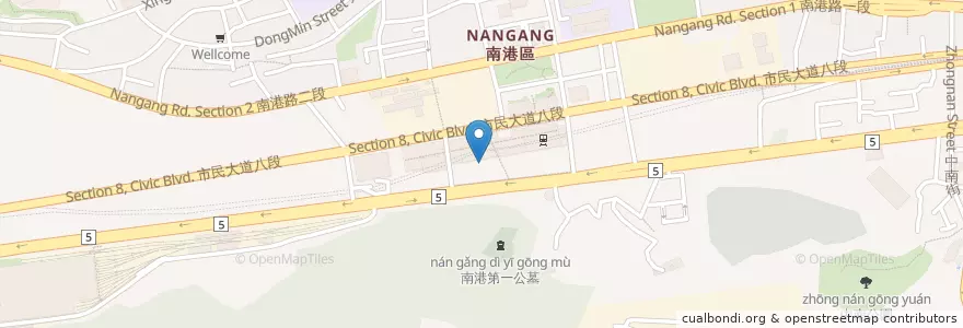 Mapa de ubicacion de 南港轉運站西站 en 臺灣, 新北市, 臺北市, 南港區.
