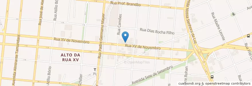 Mapa de ubicacion de Restaurante Ladrilho's en Brasilien, Süden, Paraná, Região Geográfica Intermediária De Curitiba, Região Metropolitana De Curitiba, Microrregião De Curitiba, Curitiba.