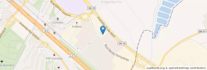 Mapa de ubicacion de Elefante Azul en Portekiz, Área Metropolitana De Lisboa, Setúbal, Península De Setúbal, Seixal, Corroios.