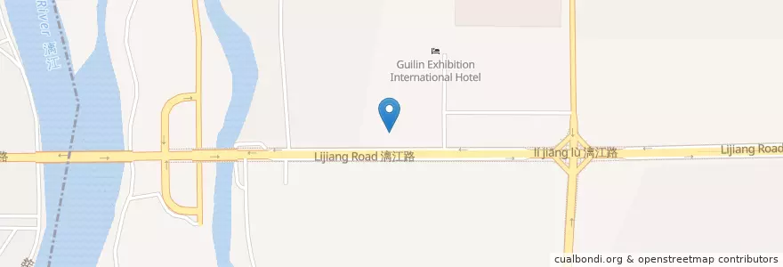 Mapa de ubicacion de 中国银行 en China, Quancim, 桂林市, 七星区.