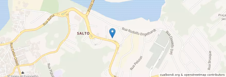 Mapa de ubicacion de Due Fratelli en البَرَازِيل, المنطقة الجنوبية, سانتا كاتارينا, Região Geográfica Intermediária De Blumenau, Microrregião De Blumenau, بلوميناو.
