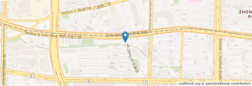 Mapa de ubicacion de 樓下咖啡 en تايوان, تايبيه الجديدة, تايبيه, 大安區.