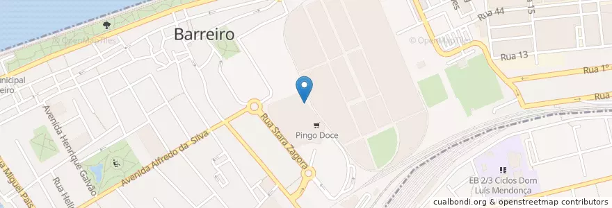 Mapa de ubicacion de Arabiata - Döner Kebab en Португалия, Área Metropolitana De Lisboa, Setúbal, Península De Setúbal, Barreiro, Barreiro E Lavradio.