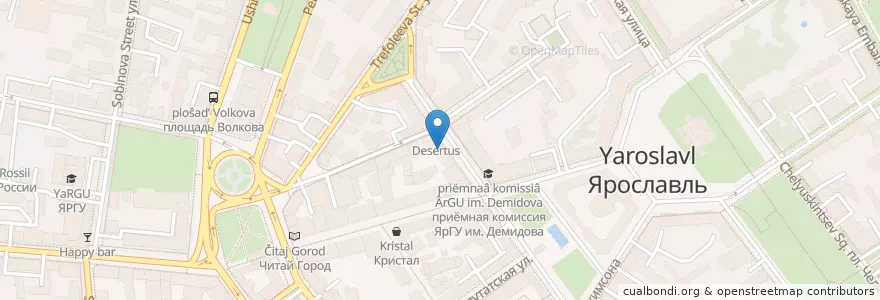 Mapa de ubicacion de Кафе виртуальной реальности 360° en Russia, Central Federal District, Yaroslavl Oblast, Yaroslavsky District, Yaroslavl.
