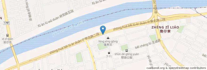 Mapa de ubicacion de 好客多鵝肉海鮮餐廳 en 臺灣, 臺南市, 安南區.