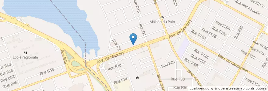 Mapa de ubicacion de Bridge Bank en Ivoorkust, Abidjan, Marcory.
