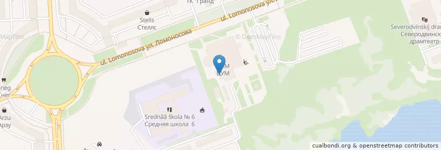 Mapa de ubicacion de Московский индустриальный банк en Russia, Northwestern Federal District, Arkhangelsk Oblast, Primorsky District, Городской Округ Северодвинск.