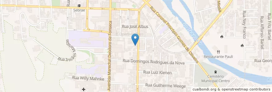 Mapa de ubicacion de Receituário Farmácia Magistral en 巴西, 南部, 圣卡塔琳娜, Região Geográfica Intermediária De Joinville, Microrregião De Joinville, Jaraguá Do Sul.