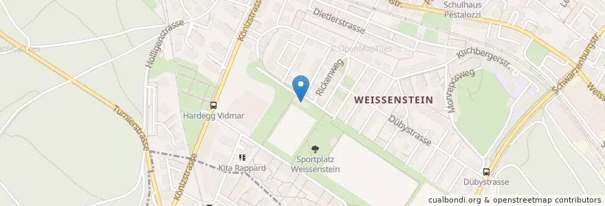 Mapa de ubicacion de Zwischenraum Weissenstein en Schweiz/Suisse/Svizzera/Svizra, Bern/Berne, Verwaltungsregion Bern-Mittelland, Verwaltungskreis Bern-Mittelland, Bern.