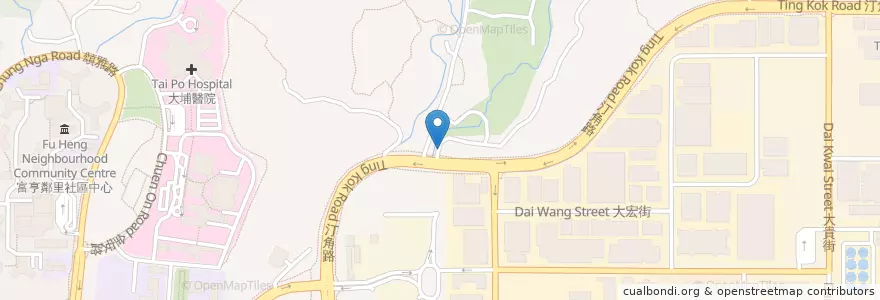 Mapa de ubicacion de 鳳園遊樂場垃圾收集站 en الصين, هونغ كونغ, غوانغدونغ, الأقاليم الجديدة, 大埔區 Tai Po District.